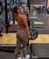 Gymshark | Adapt Camo Seamless Leggings - Lava/ Pebble Grey - Soul Brown